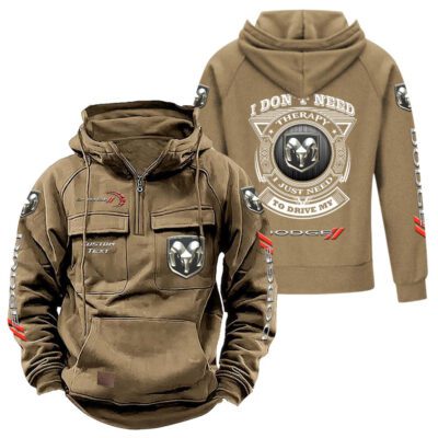 Dodge Vintage Quarter Zip Hoodie Retro Hoodie LQZ1261 4
