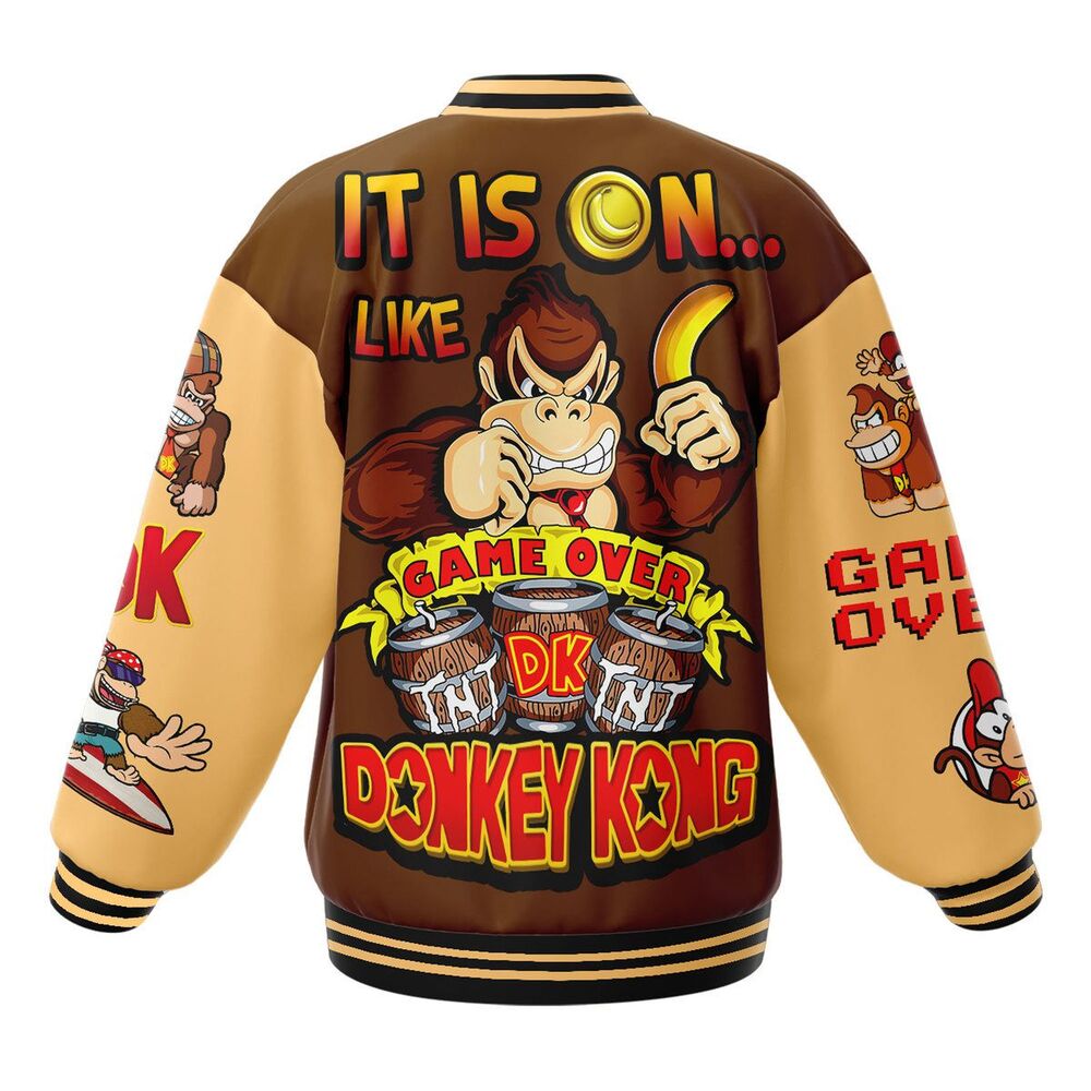 Donkey-Kong-Baseball-Jacket-For-Fan-CFB2033-2 Donkey Kong Baseball Jacket For Fan CFB2033 2
