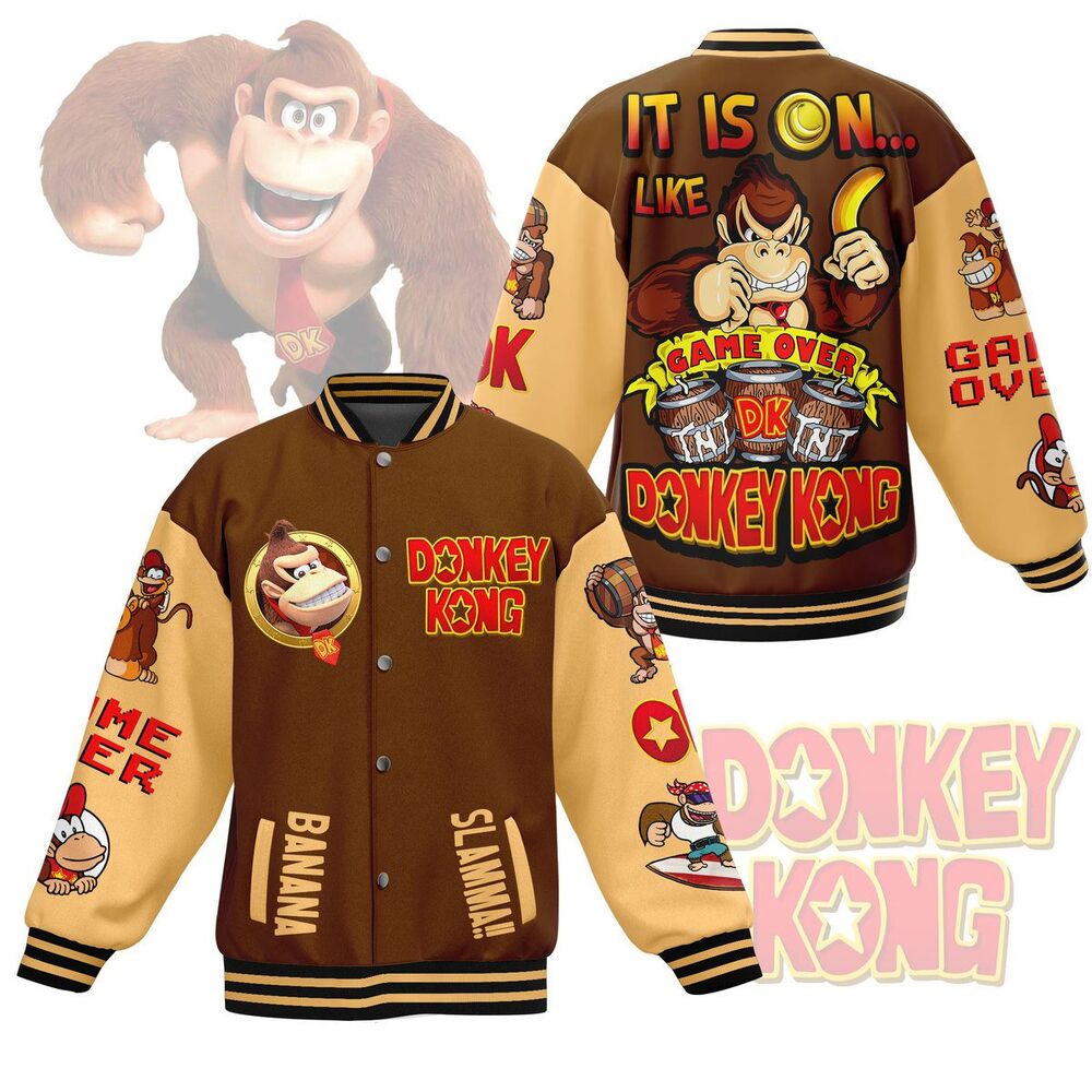 Donkey-Kong-Baseball-Jacket-For-Fan-CFB2033 Donkey Kong Baseball Jacket For Fan CFB2033