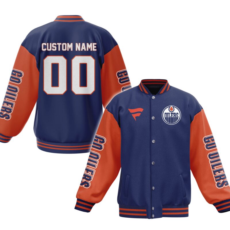 Edmonton Oilers NHL Baseball Jacket For Fan CFB2019 1