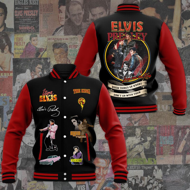 Elvis Presley Music Baseball Jacket For Fan CFB1151