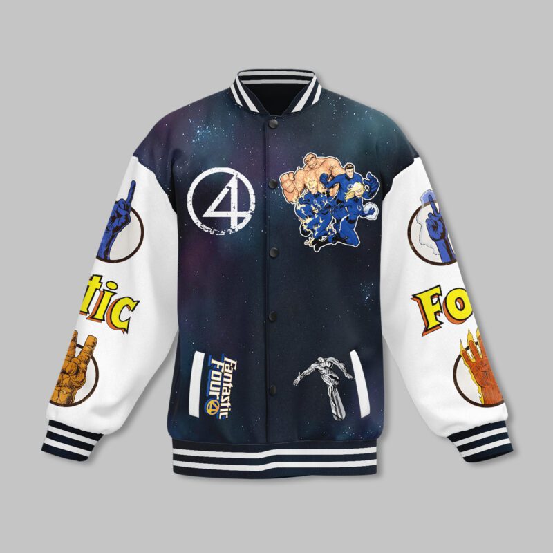 Fantastic Four Super Heroes Baseball Jacket For Fan CFB1025 1