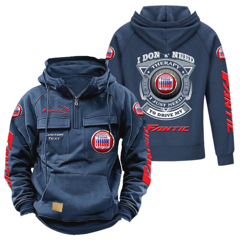 Fantic Vintage Quarter Zip Hoodie Retro Hoodie LQZ1185 2