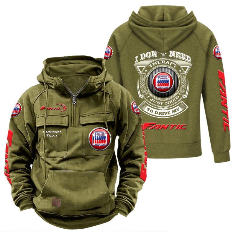 Fantic Vintage Quarter Zip Hoodie Retro Hoodie LQZ1185 3