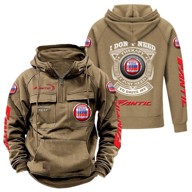 Fantic Vintage Quarter Zip Hoodie Retro Hoodie LQZ1185 4