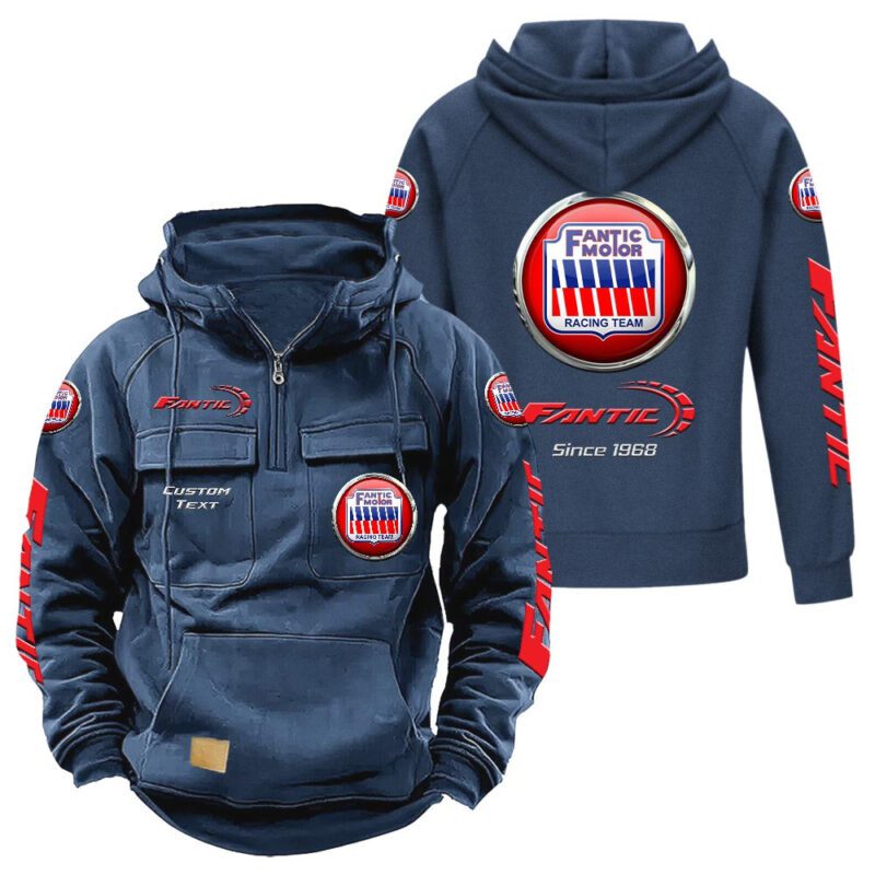 Fantic Vintage Quarter Zip Hoodie Retro Hoodie LQZ1315 2