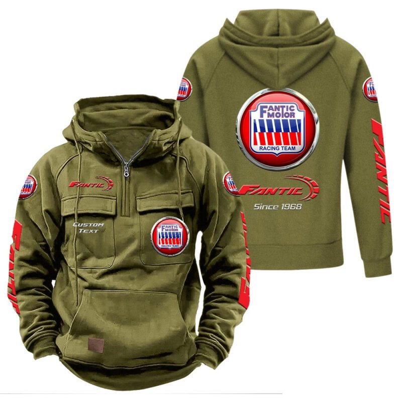 Fantic Vintage Quarter Zip Hoodie Retro Hoodie LQZ1315 3