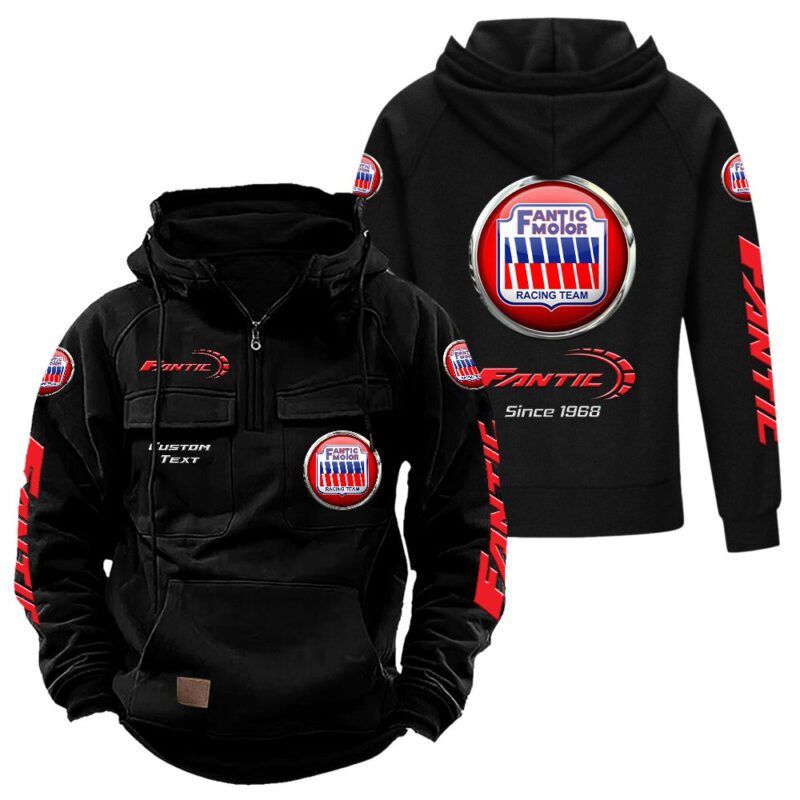 Fantic Vintage Quarter Zip Hoodie Retro Hoodie LQZ1315