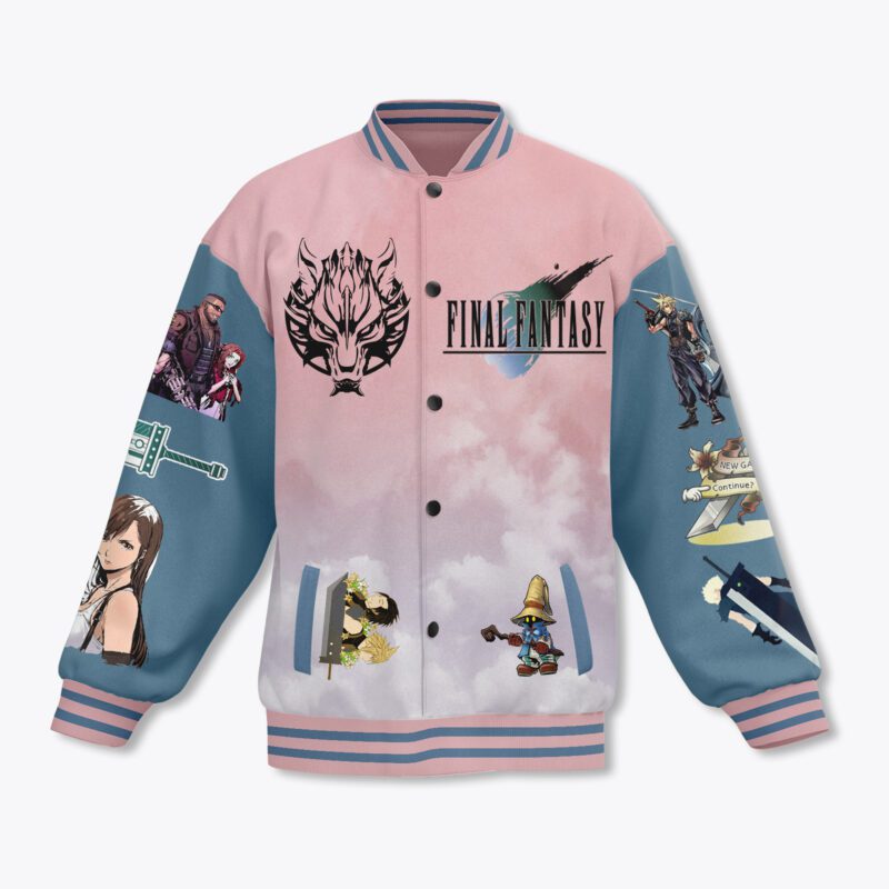 Final Fantasy VII Baseball Jacket For Fan CFB1998 1