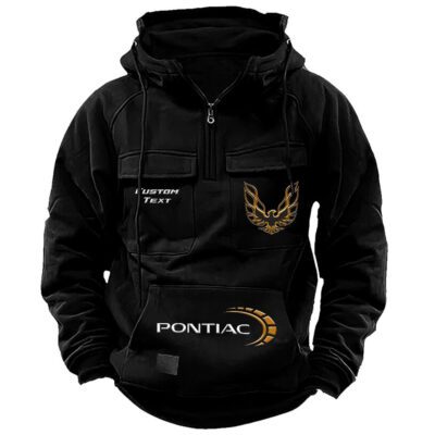 Firebird Pontiac Vintage Quarter Zip Hoodie Retro Hoodie LQZ1509 1