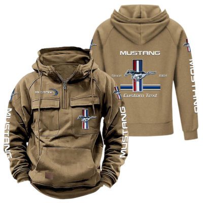 Ford Mustang Vintage Quarter Zip Hoodie Retro Hoodie LQZ1161 4