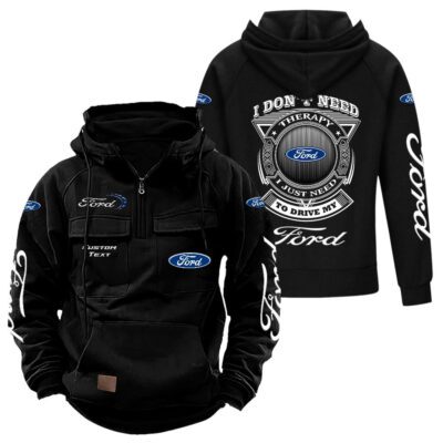 Ford Vintage Quarter Zip Hoodie Retro Hoodie LQZ1290