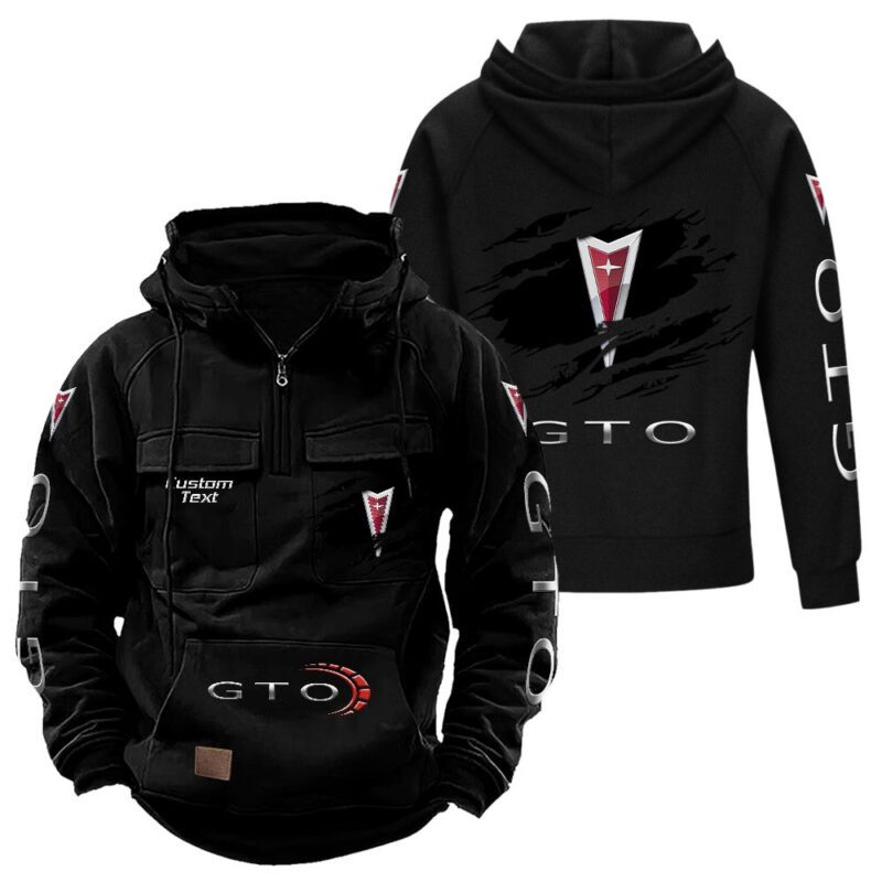 GTO Vintage Quarter Zip Hoodie Retro Hoodie LQZ1019