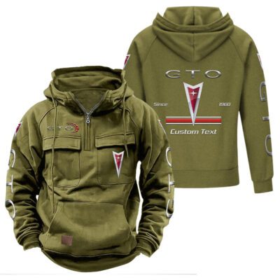 GTO Vintage Quarter Zip Hoodie Retro Hoodie LQZ1147 3 GTO Vintage Quarter Zip Hoodie Retro Hoodie LQZ1147 3