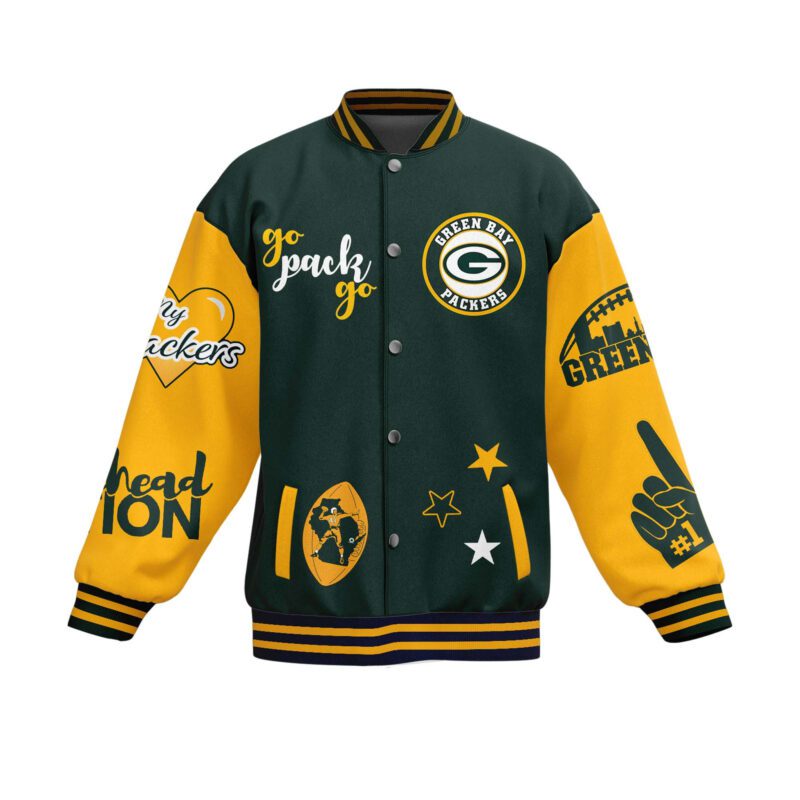 Green Bay Packers NFL Baseball Jacket For Fan CFB1951 1