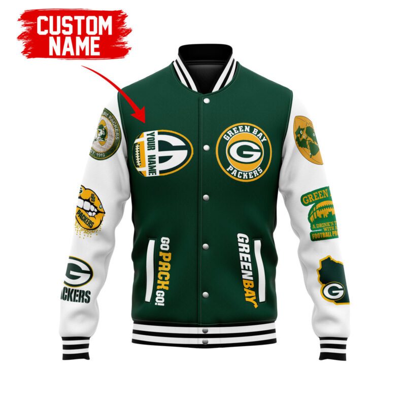 Green Bay Packers NFL Baseball Jacket For Fan CFB1952 1