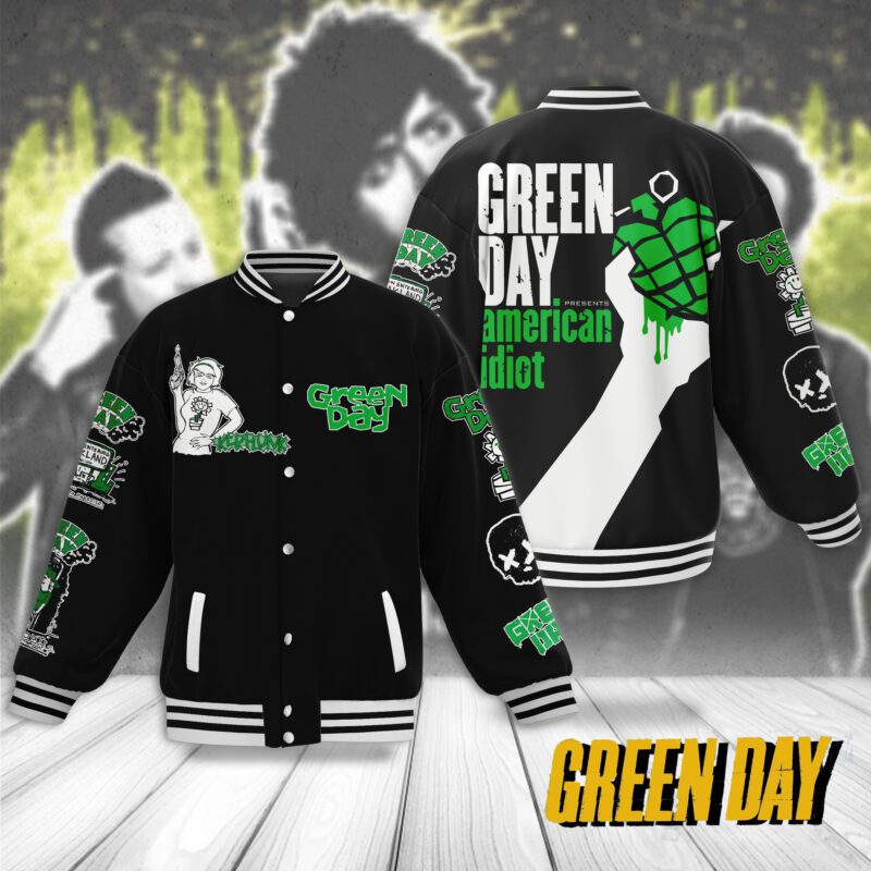 Green Day Baseball Jacket For Fan CFB1080