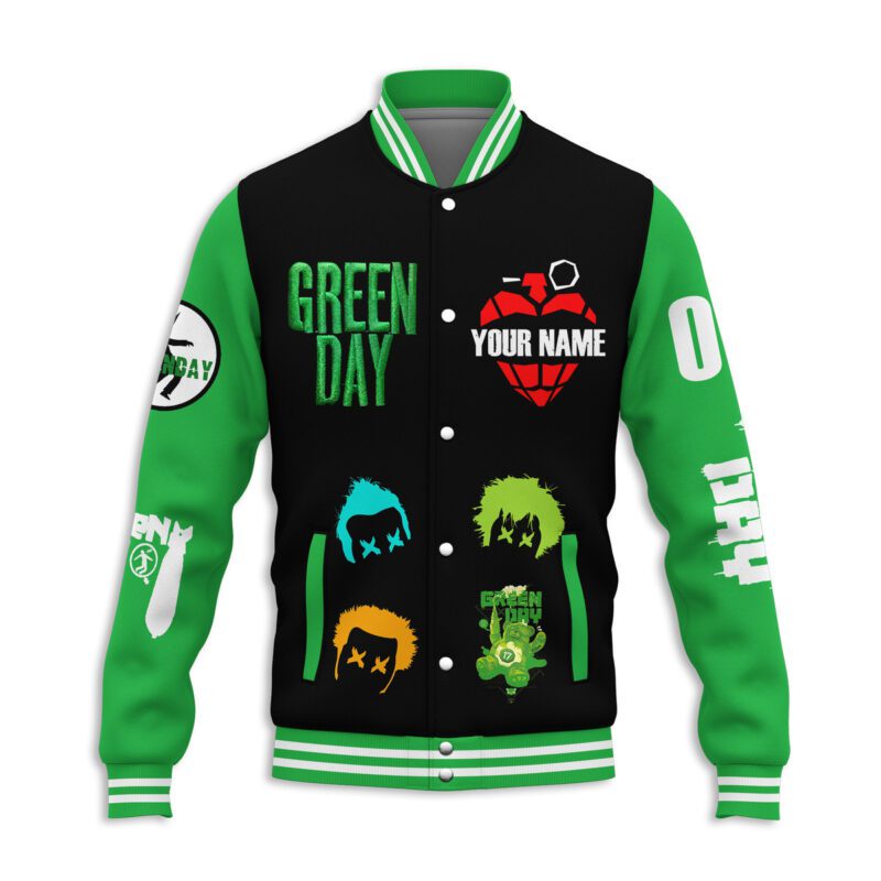 Green Day Baseball Jacket For Fan CFB1949 1