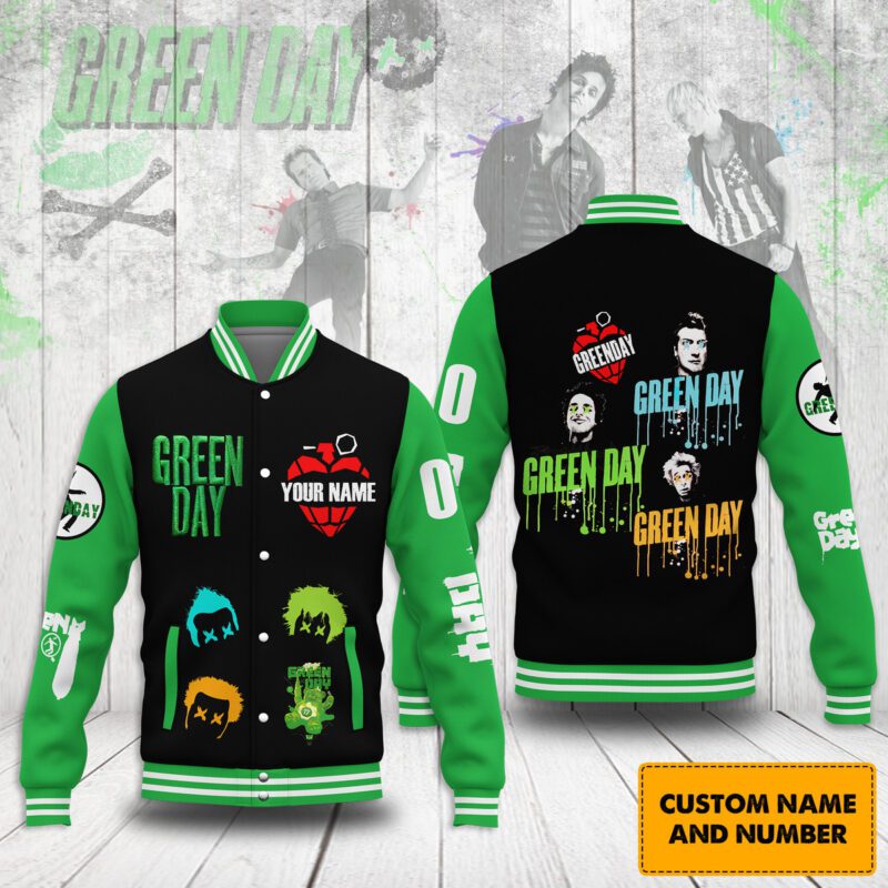Green Day Baseball Jacket For Fan CFB1949