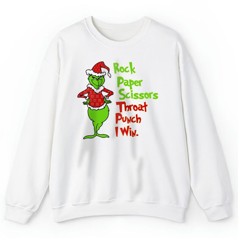 Grinch Santa Rock Paper Scissors Givenchy Unisex Sweatshirt TAS22080 1
