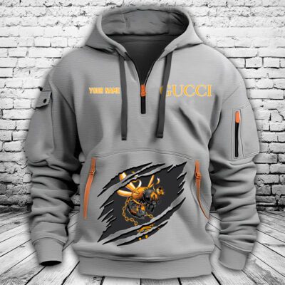 Gucci Bee King Premium Quarter Zip Hoodie OQZ1000 2
