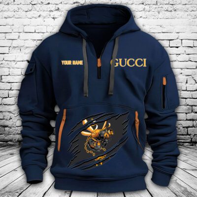 Gucci Bee King Premium Quarter Zip Hoodie OQZ1000 3