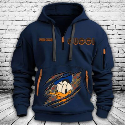 Gucci Donald Duck Premium Quarter Zip Hoodie OQZ1051 3