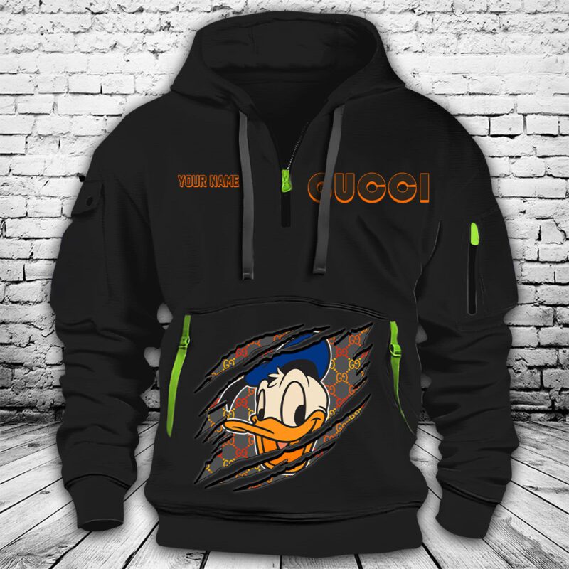 Gucci Donald Duck Premium Quarter Zip Hoodie OQZ1051