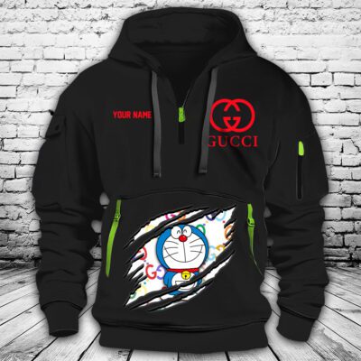 Gucci Doraemon Premium Quarter Zip Hoodie OQZ1060