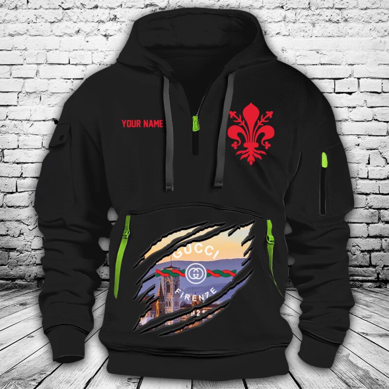 Gucci Firenze 1921 Premium Quarter Zip Hoodie OQZ1026