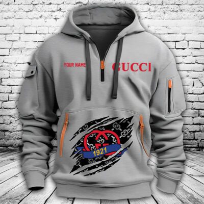 Gucci Interlocking G 1921 Premium Quarter Zip Hoodie OQZ1023 2 Gucci Interlocking G 1921 Premium Quarter Zip Hoodie OQZ1023 2