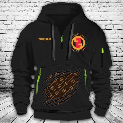 Gucci Interlocking G Premium Quarter Zip Hoodie OQZ1025