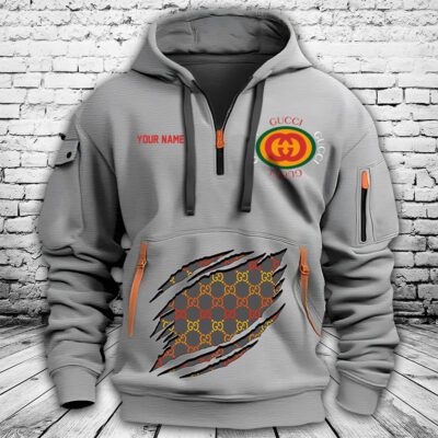 Gucci Interlocking G Premium Quarter Zip Hoodie OQZ1061 2 Gucci Interlocking G Premium Quarter Zip Hoodie OQZ1061 2