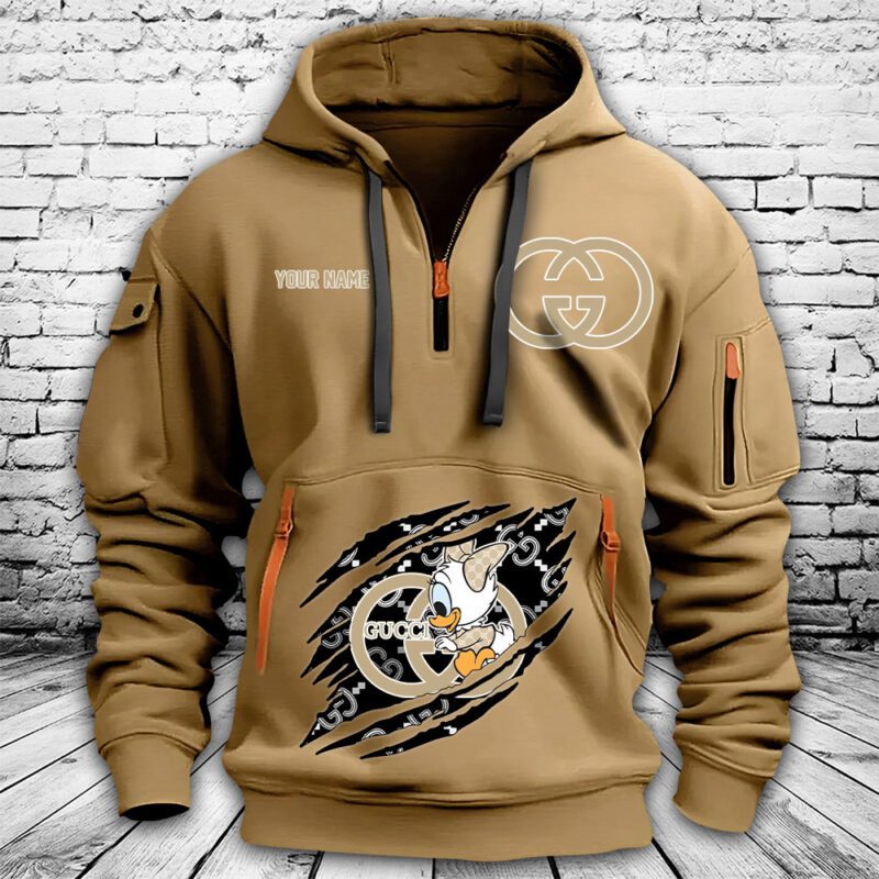 Gucci Kid Duck Premium Quarter Zip Hoodie OQZ1057 1