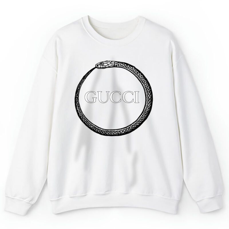 Gucci Logo Vintage Snake Circle Gucci Unisex Sweatshirt TAS22062 1