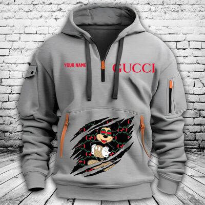 Gucci Mickey Mouse Premium Quarter Zip Hoodie OQZ1027 2