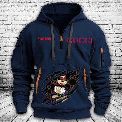 Gucci Mickey Mouse Premium Quarter Zip Hoodie OQZ1027 3