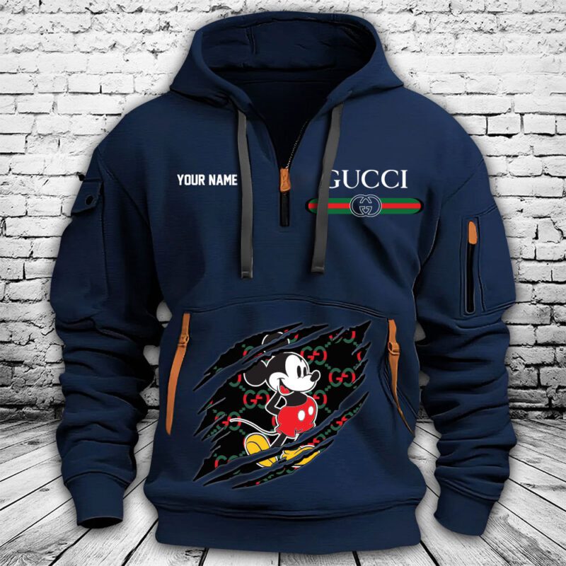 Gucci Mickey Mouse Premium Quarter Zip Hoodie OQZ1030 3