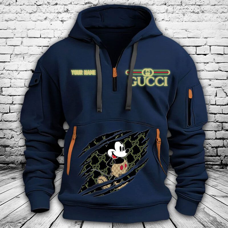 Gucci Mickey Mouse Premium Quarter Zip Hoodie OQZ1031 3