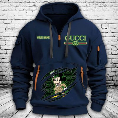 Gucci Mickey Mouse Premium Quarter Zip Hoodie OQZ1033 3