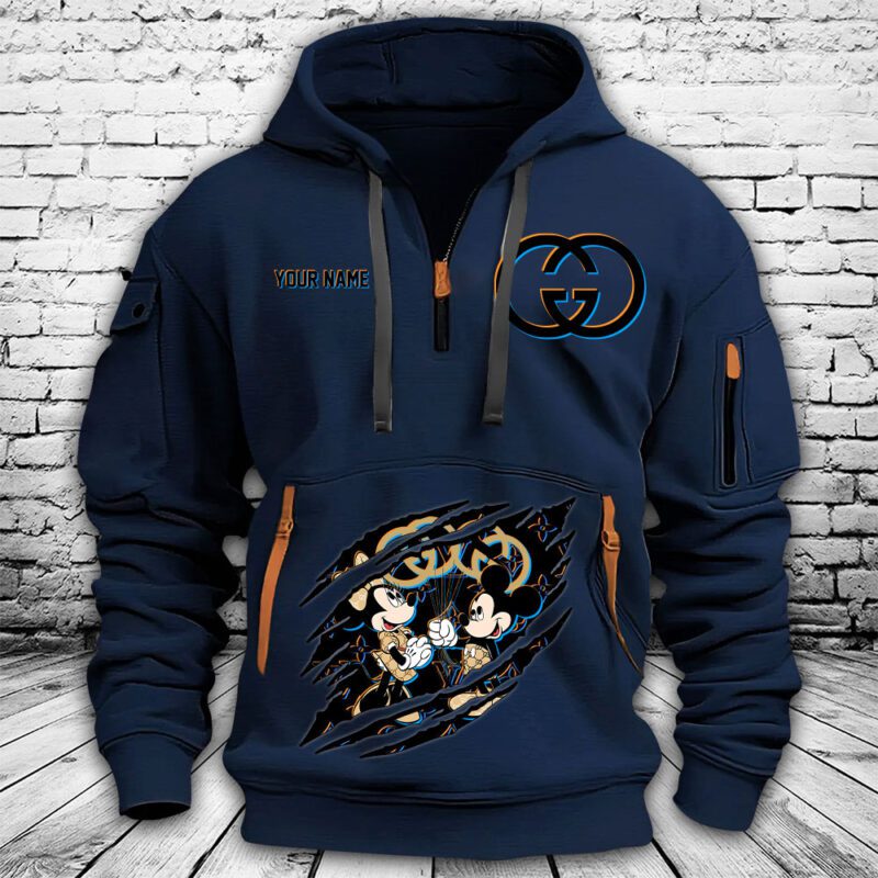 Gucci Mickey Mouse Premium Quarter Zip Hoodie OQZ1035 3
