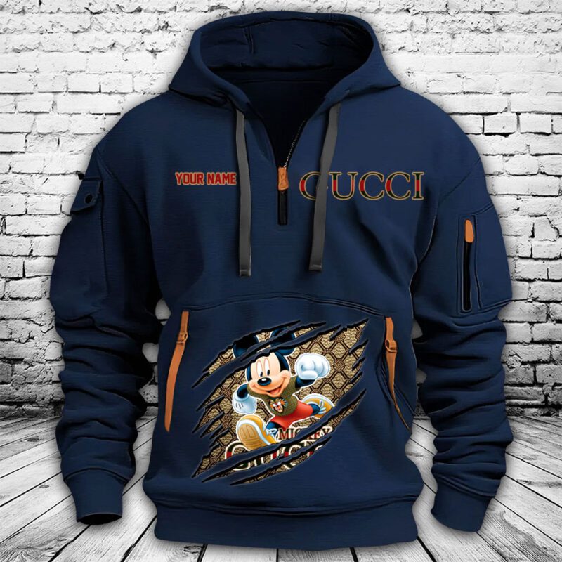 Gucci Mickey Mouse Premium Quarter Zip Hoodie OQZ1048 3