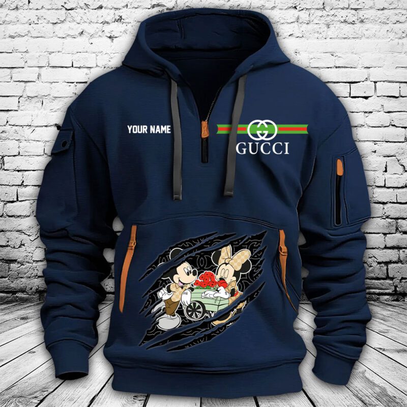 Gucci Mickey Mouse Premium Quarter Zip Hoodie OQZ1052 3