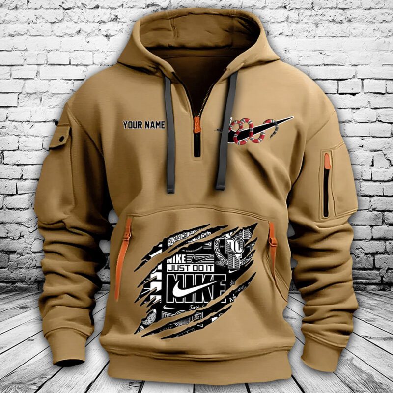 Gucci Nike Snake Premium Quarter Zip Hoodie OQZ1004 1