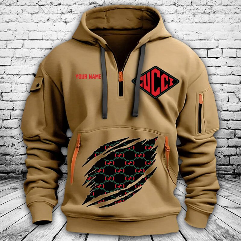 Gucci Oversize Premium Quarter Zip Hoodie OQZ1016 1