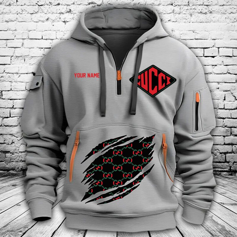 Gucci Oversize Premium Quarter Zip Hoodie OQZ1016 2