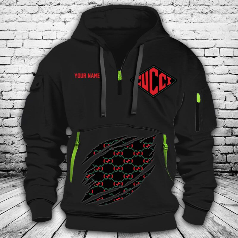 Gucci Oversize Premium Quarter Zip Hoodie OQZ1016