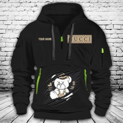 Gucci Teddy Premium Quarter Zip Hoodie OQZ1001
