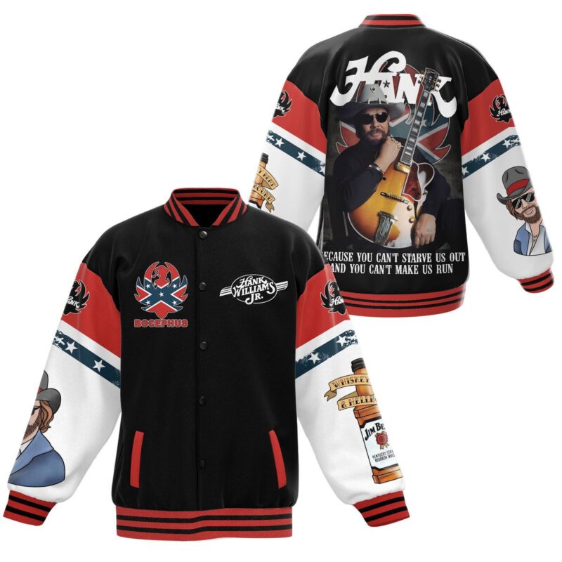 Hank Williams Jr Baseball Jacket For Fan CFB1934
