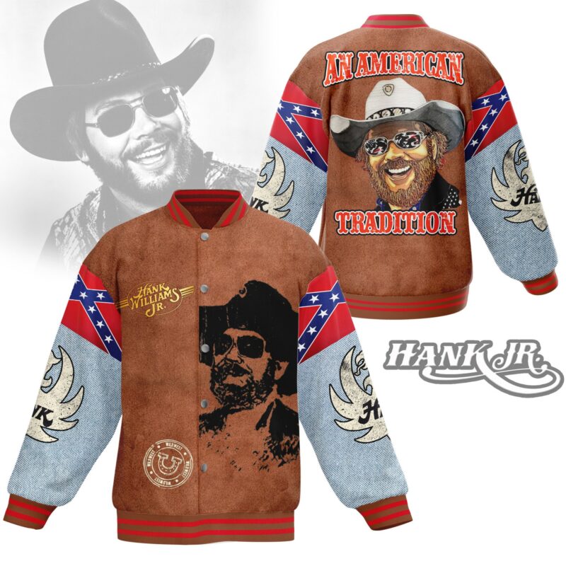 Hank Williams Jr Baseball Jacket For Fan CFB1937